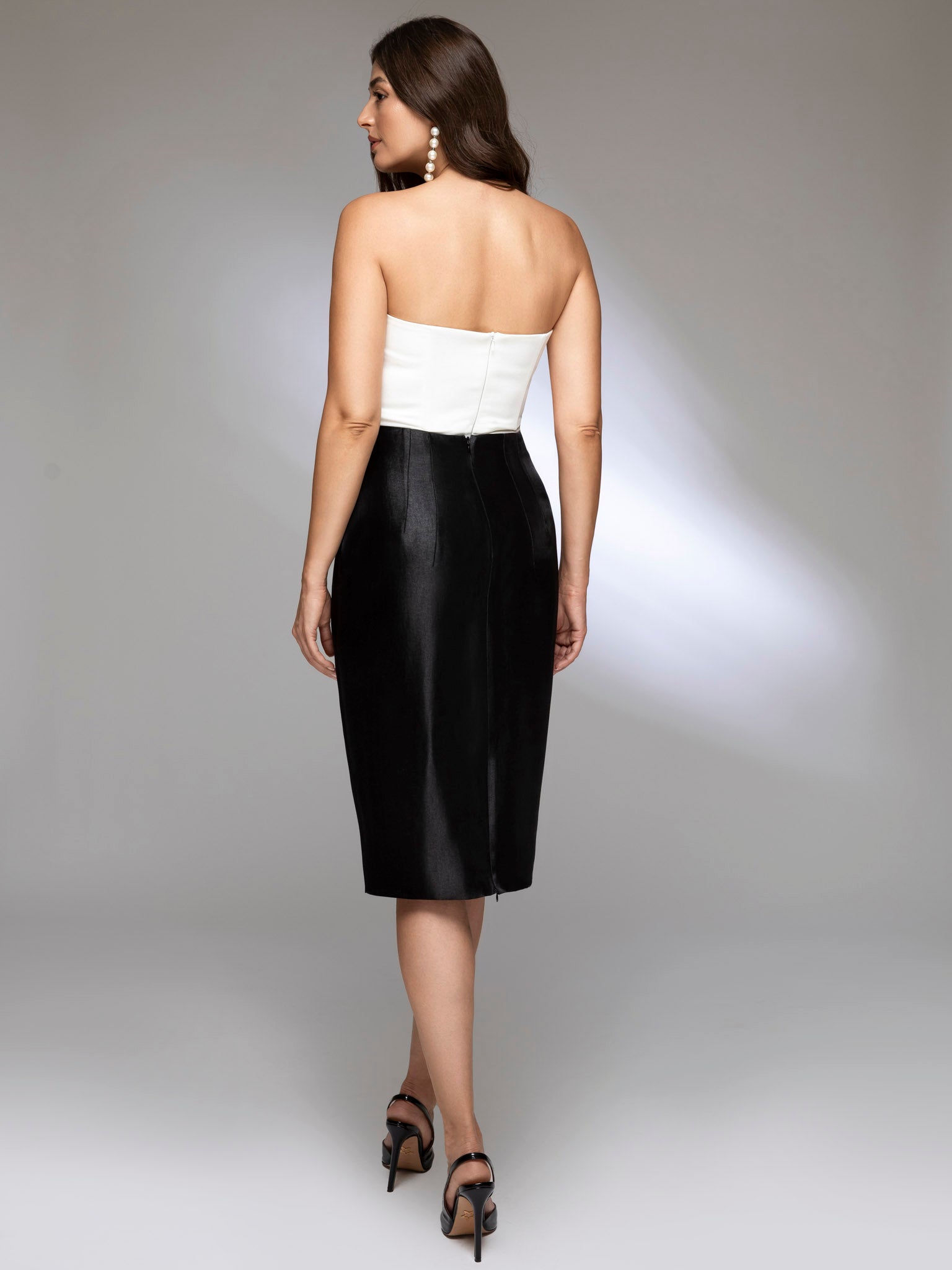 Fusta Alexa cu slit dublu neagra – Amalin.com