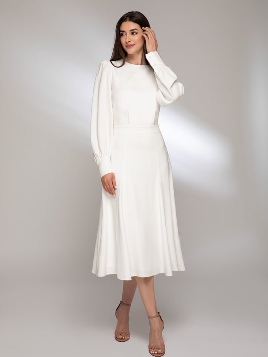 Victoria dress with white wedges – Andreea Raicu